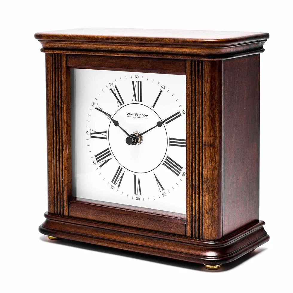 Widdop Orologio da caminetto quadrato Westminster con design a colonna, stile antico, W2904