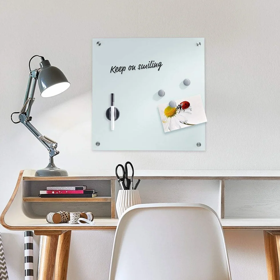 Zeller 11600 Lavagnetta Magnetica, 40 x 40 cm, Colore: Bianco