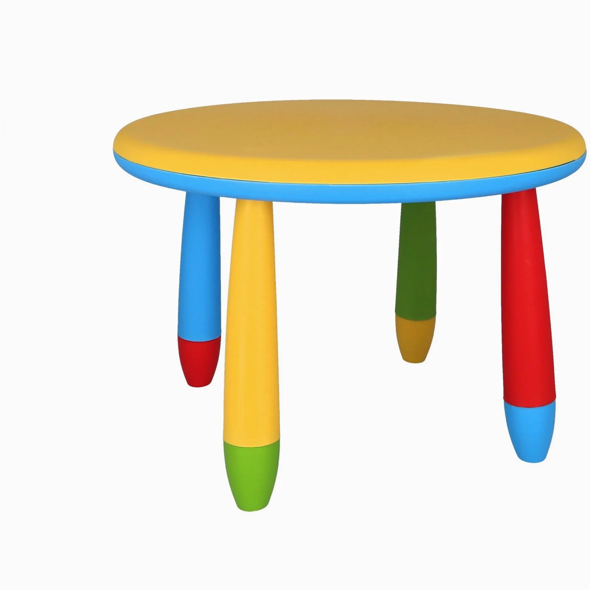 Mueblear 90048 - Tavolo rotondo per bambini, in plastica, 30 x 15 x 48 cm giallo