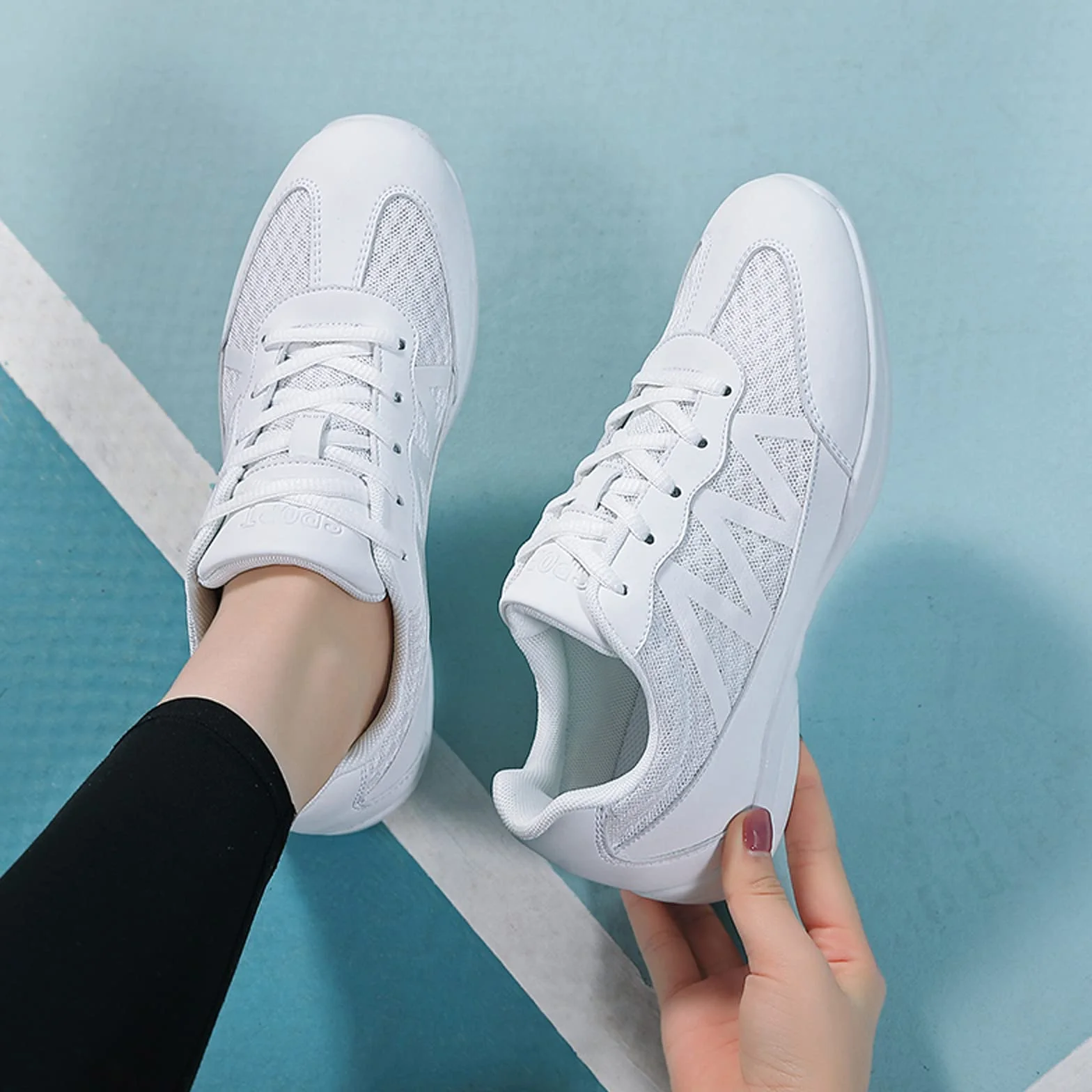 Scarpe da cheerleading traspiranti per donna yoga aerobica fitness allenamento