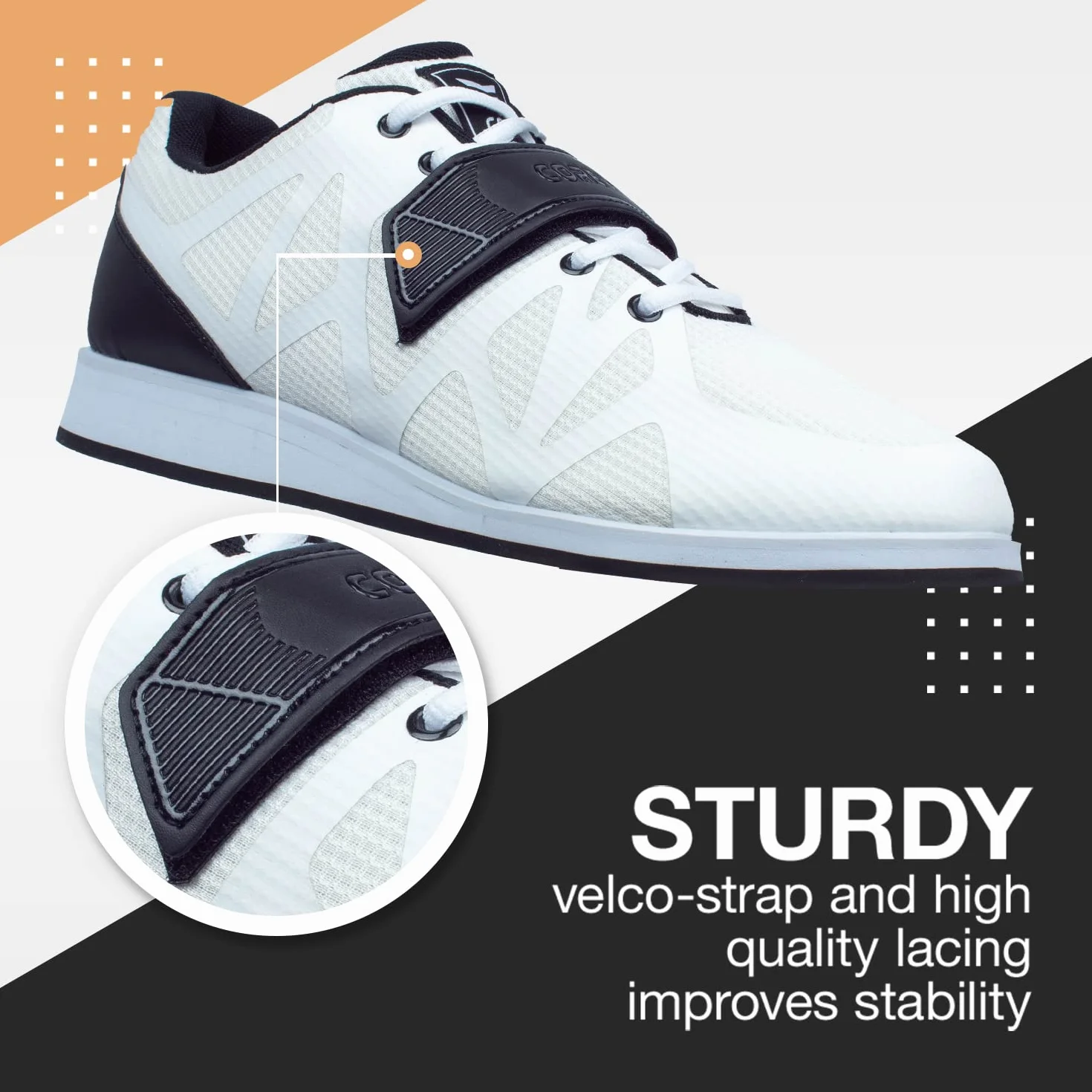 Nordcore Scarpe Sollevamento Pesi Squat Palestra Powerlifting Cinturino Crossfit