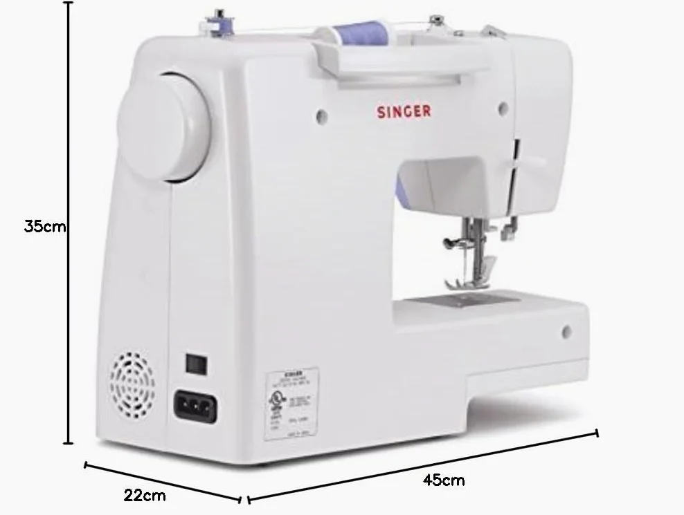 Singer Simple 3232 Macchina Da Cucire Con Braccio Libero, Bianco/Lilla, ‎9.45 x 6.69 x 11.81 cm 5.8 Kg