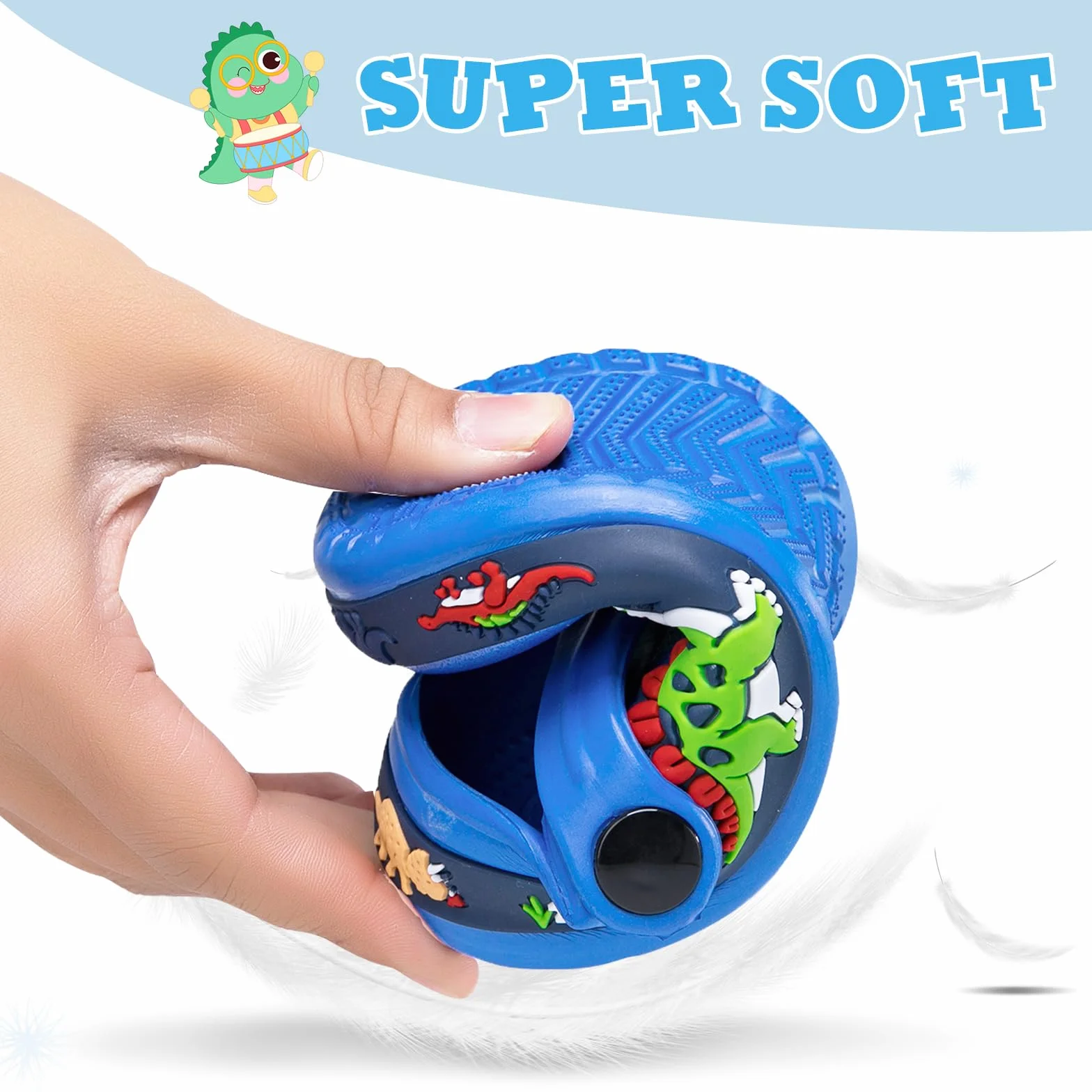 Unisex Zoccoli Sabot Bambini Carino Sabot Ciabatte Dinosauro Sandali da Spiaggia Estivi Ciabatte da Giardino Muli Scarpe da Piscina Ragazzi Ragazze