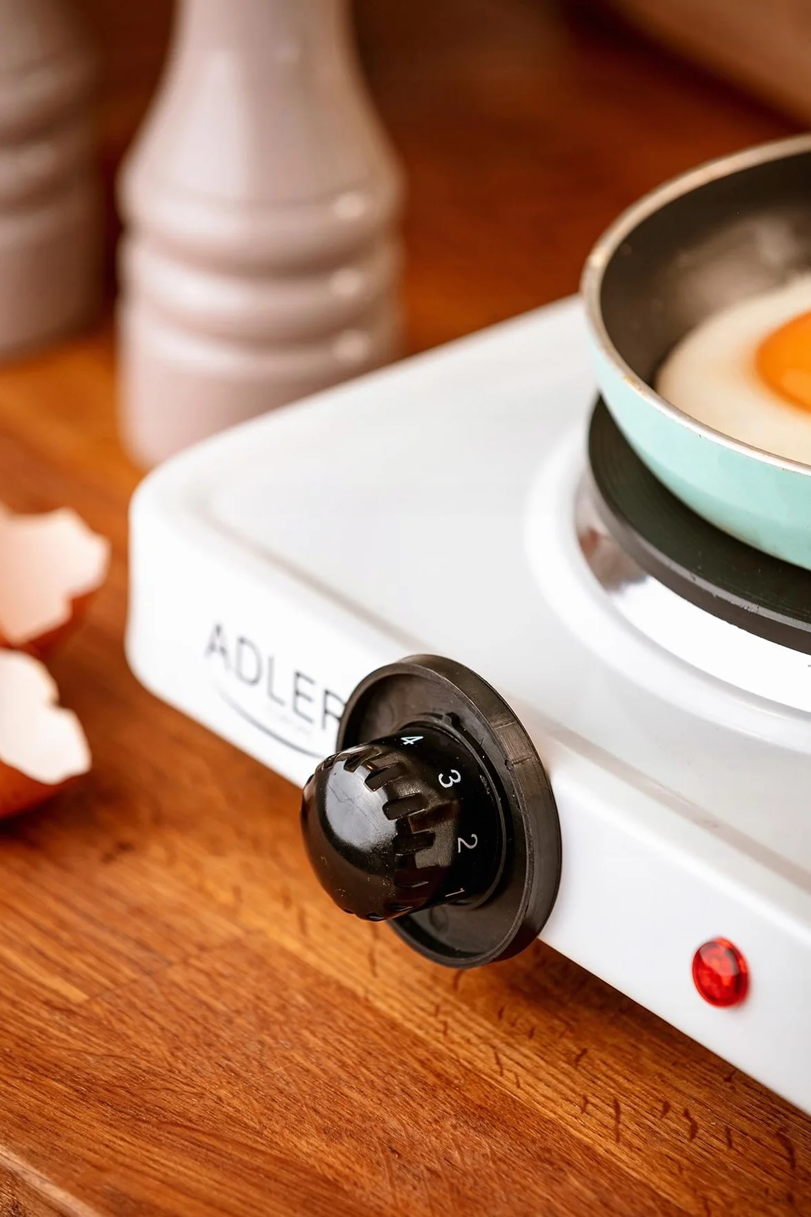 ADLER Piastra elettrica, potenza 1500 W, diametro piastra riscaldante 185 mm