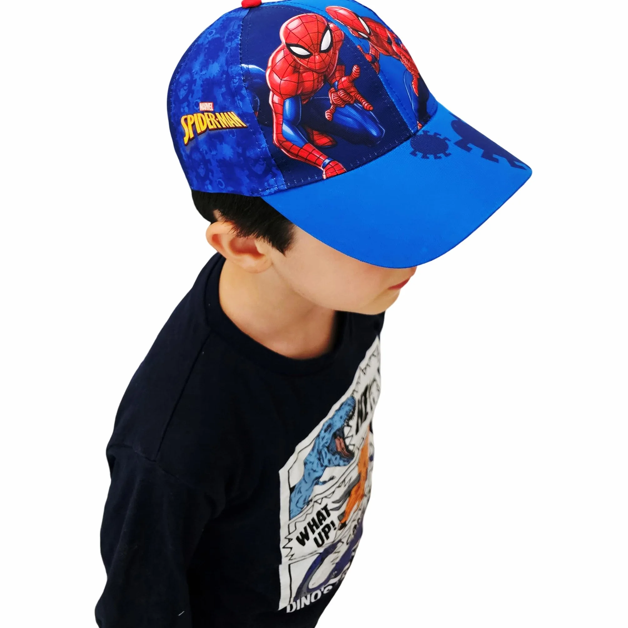 ILS I LOVE SHOPPING Czapka z Daszkiem Chłopięca Baseball Regulowana Niebieska Pająk