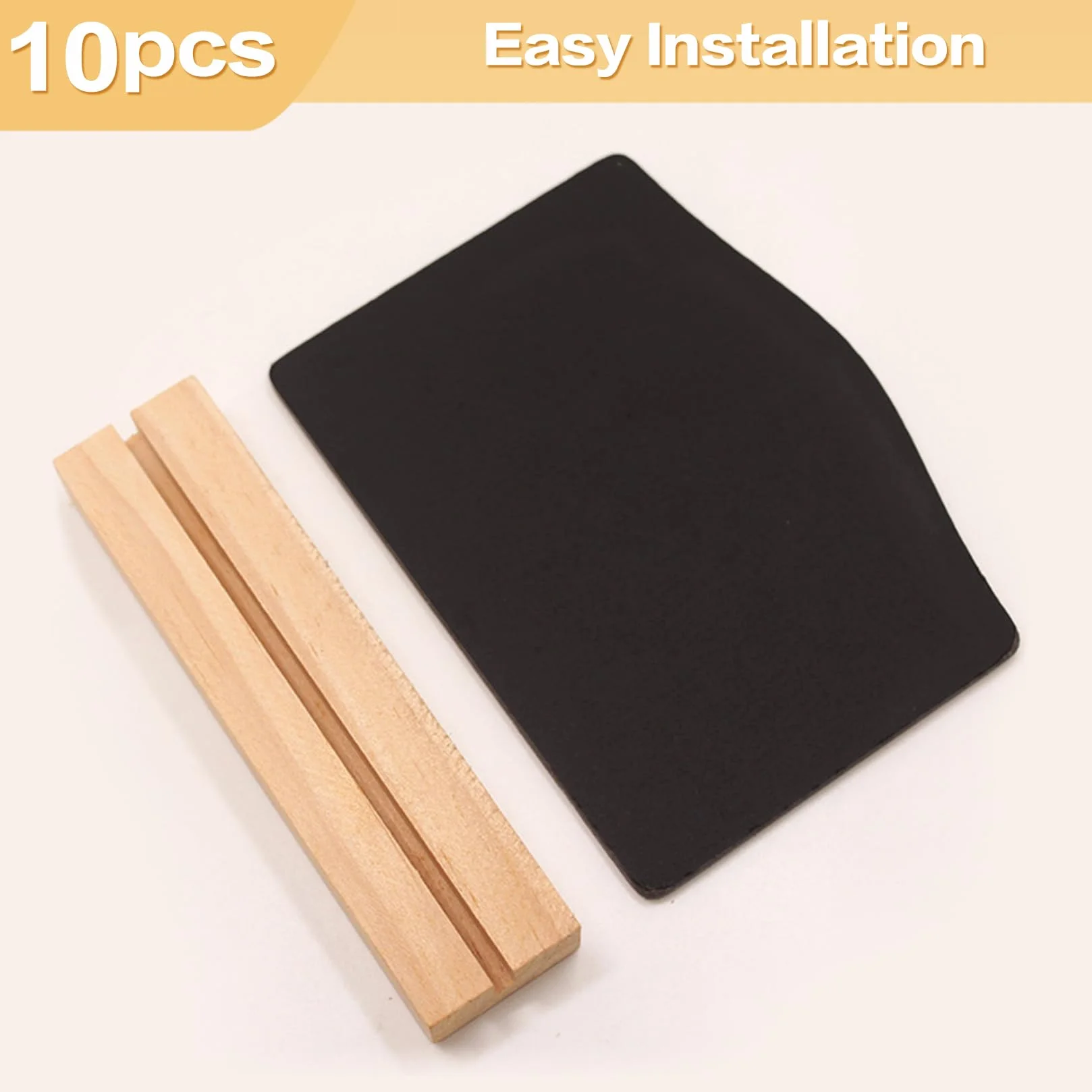 10 pezzi Espositori Lavagna piccola lavagnetta cancellabile Con supporti in legno Scrivere Per cartellini Menu bevande Decorazioni per matrimoni Buffet scolastico Tavolo di compleanno Festa
