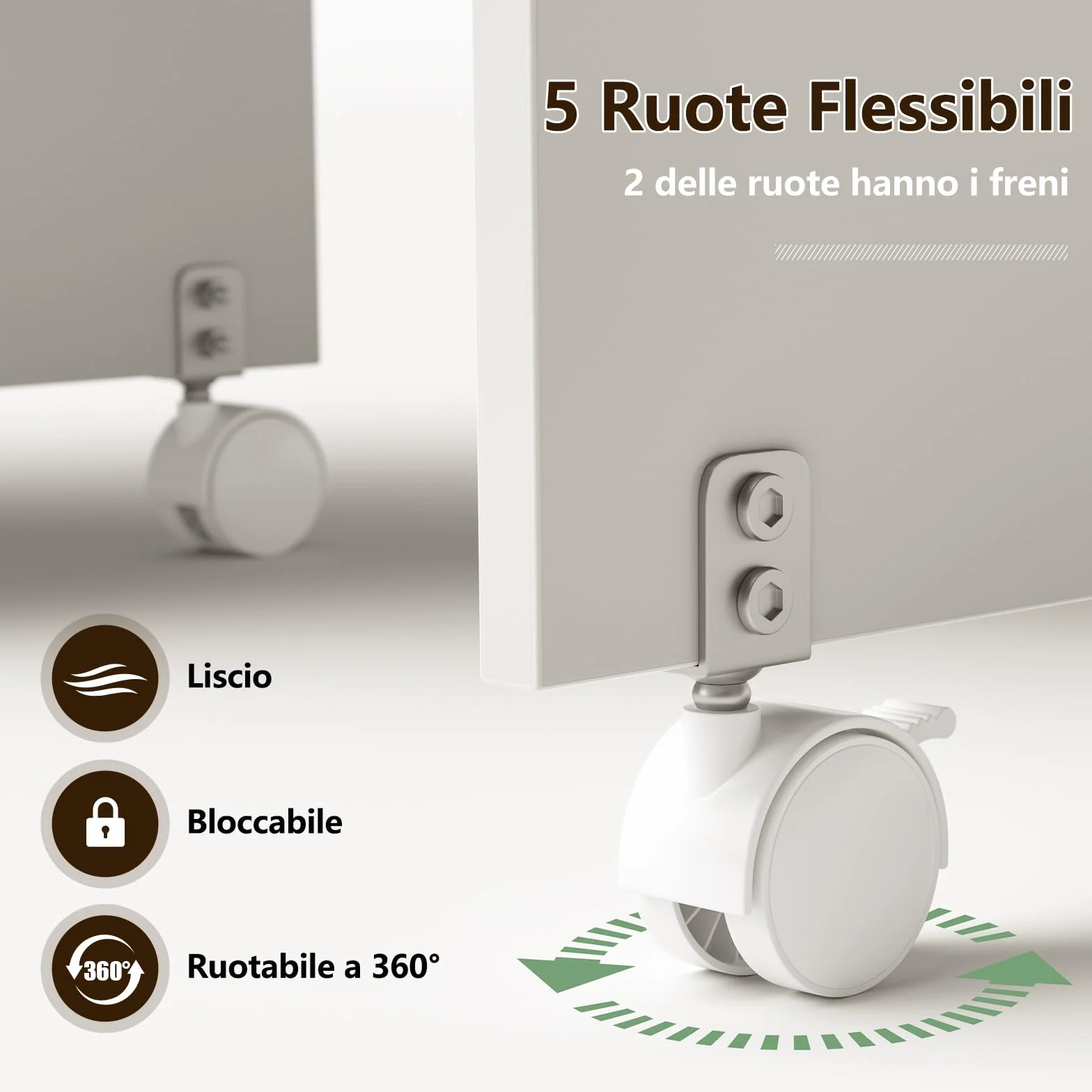 RELAX4LIFE Mobiletto per Macchina da Cucire Pieghevole su Ruote Bloccabili, Tavolo da Cucito in Legno con Ripiani Portaoggetti, Tavolino Cucito Multiuso da Studio e Salotto, 117,5x 40x 77cm (Bianco)