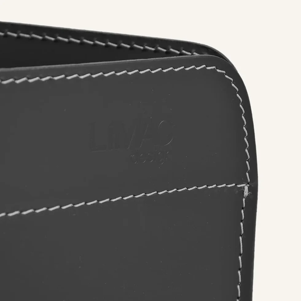 Portariviste in Cuoio di Design LIMAC Design GIUSY, Borsa Porta giornali Moderno, Contenitore riviste da Interno, Nero