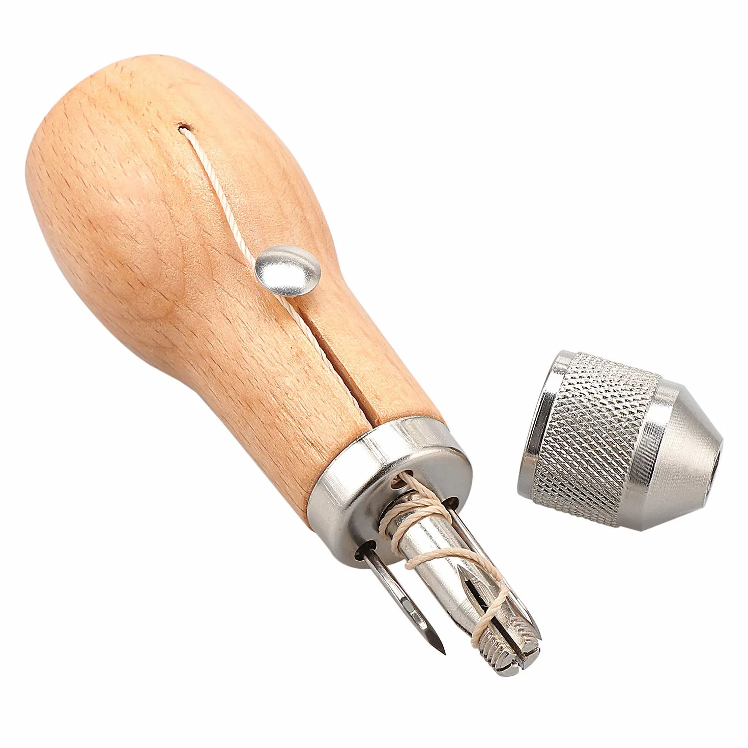 Kit di strumenti per la lavorazione manuale del cuoio con punteruolo per cucitura