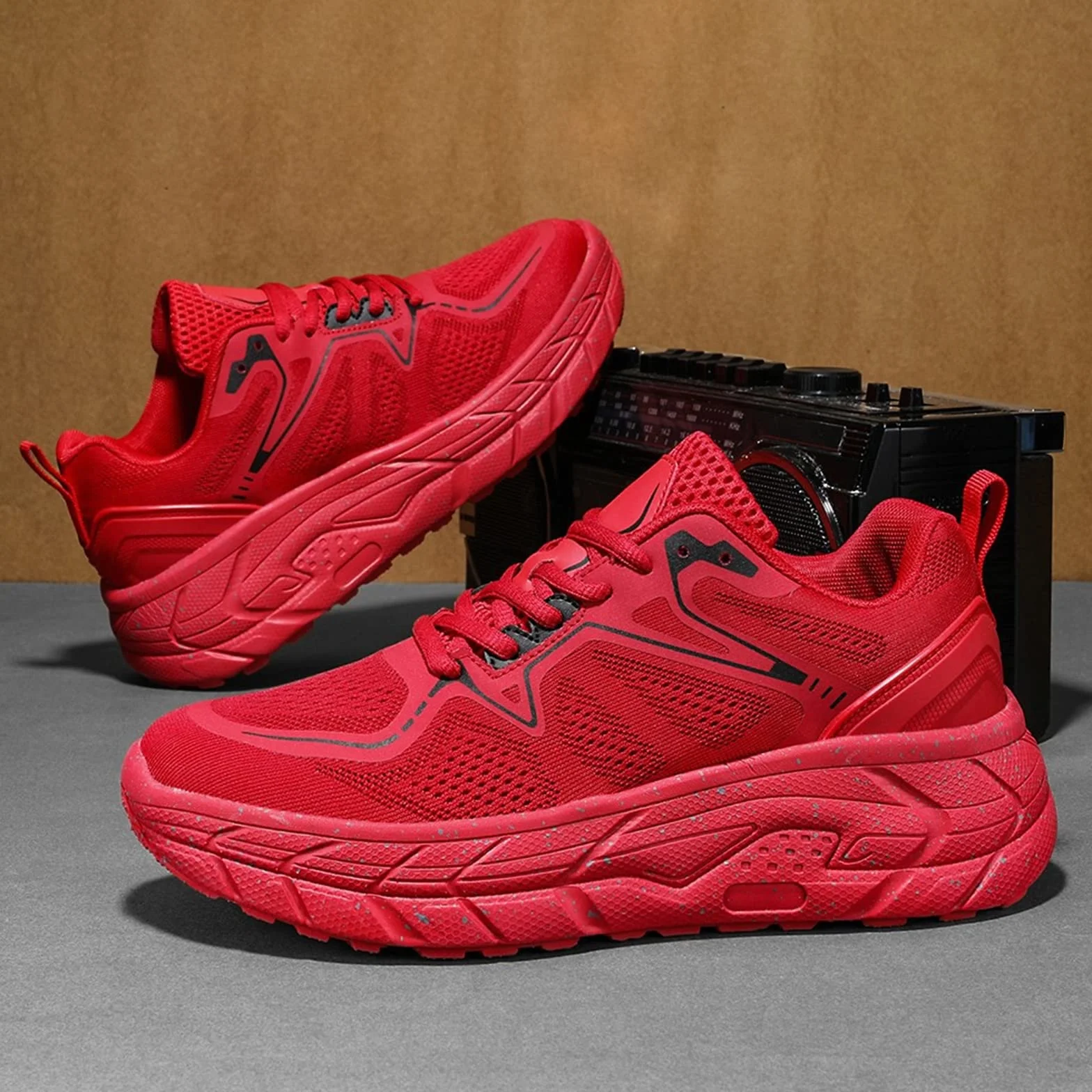 JiuQing Scarpe da Corsa Uomo Ginnastica Casual Rete Sportive Leggere Antiscivolo