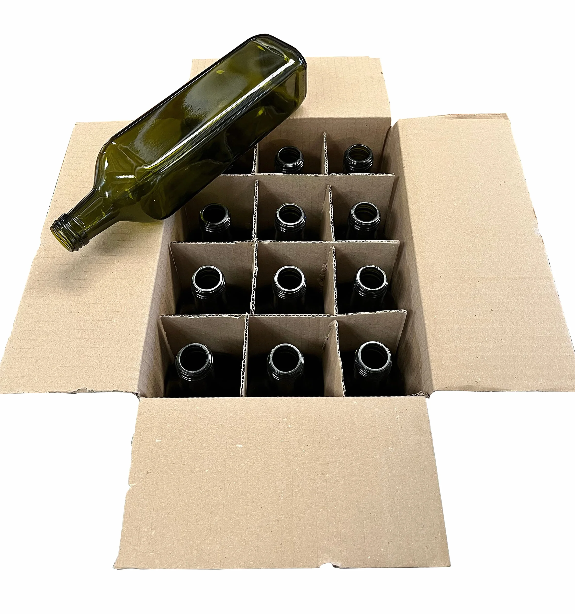 Acquaverde Bottiglie Marasca Vetro Scuro 1000 ml Tappo Dosatore Olio Liquore