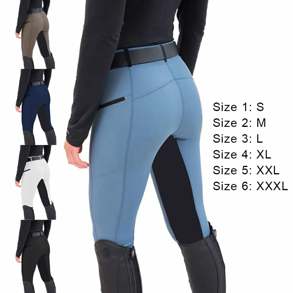 Pantaloni da Equitazione in Poliestere Blu Scuro XXL