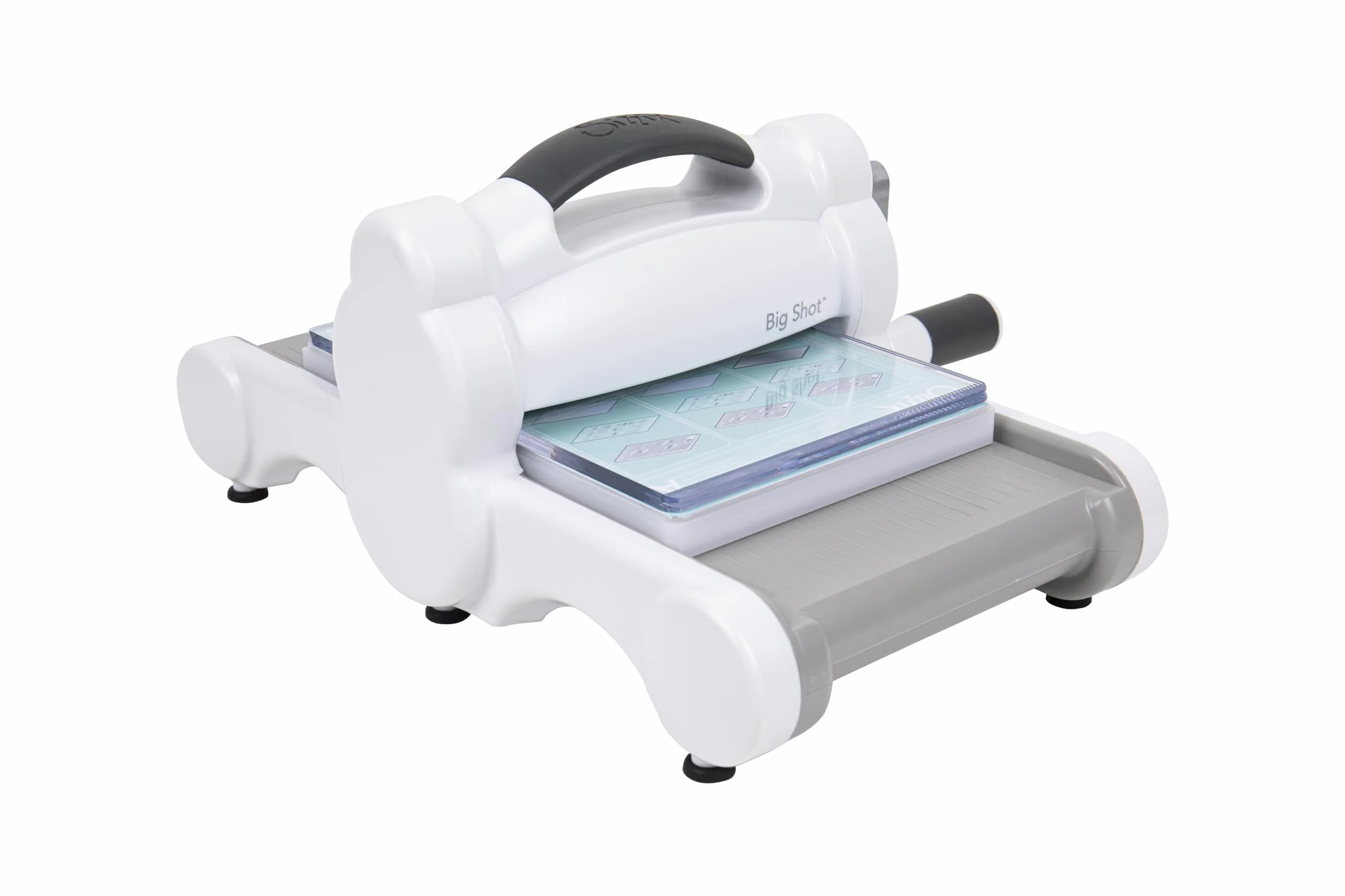 Sizzix Big Shot Macchina con Piattaforma Standard - Rullo Artigianale Versatile - Solo Macchina, Bianco & Grigio