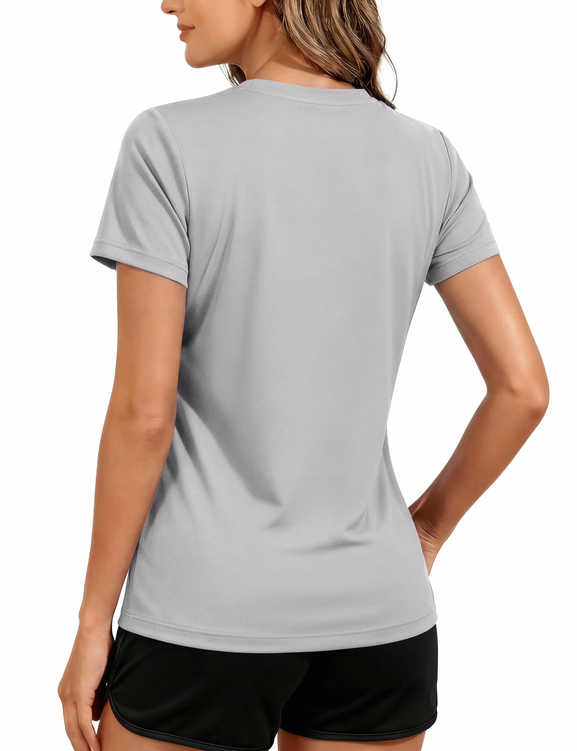 TACVASEN Magliette Donna UPF 50+ Maniche Corte Collo Rotondo Rapida Asciugatura UV