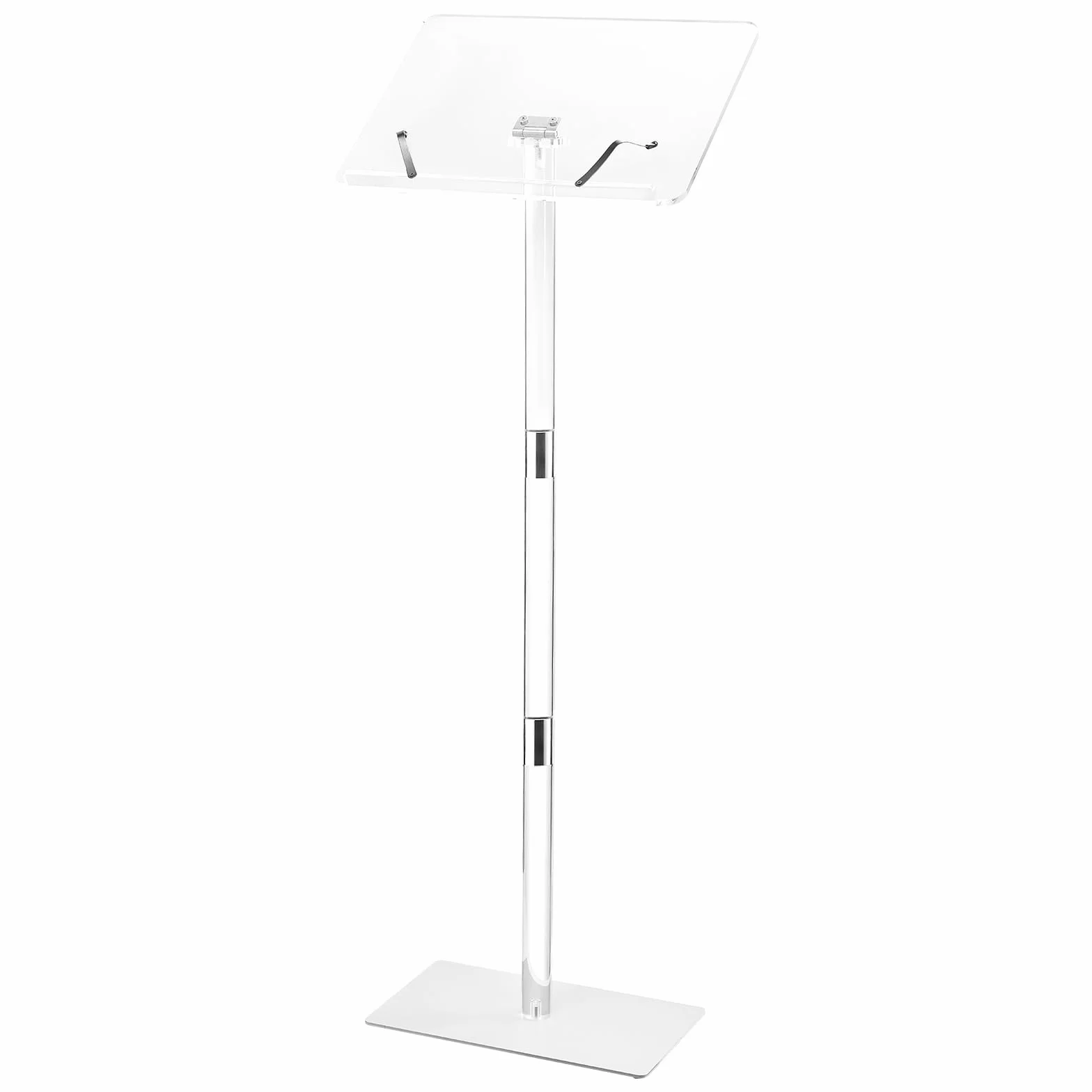 VEVOR Supporto per Podio, Capacità di Peso 4,8 kg Podio per Conferenze con Ampia Superficie di Lettura, Fermalibri, Angolazione Regolabile, da Terra, per Aule, Matrimoni, Lezioni e Concerti