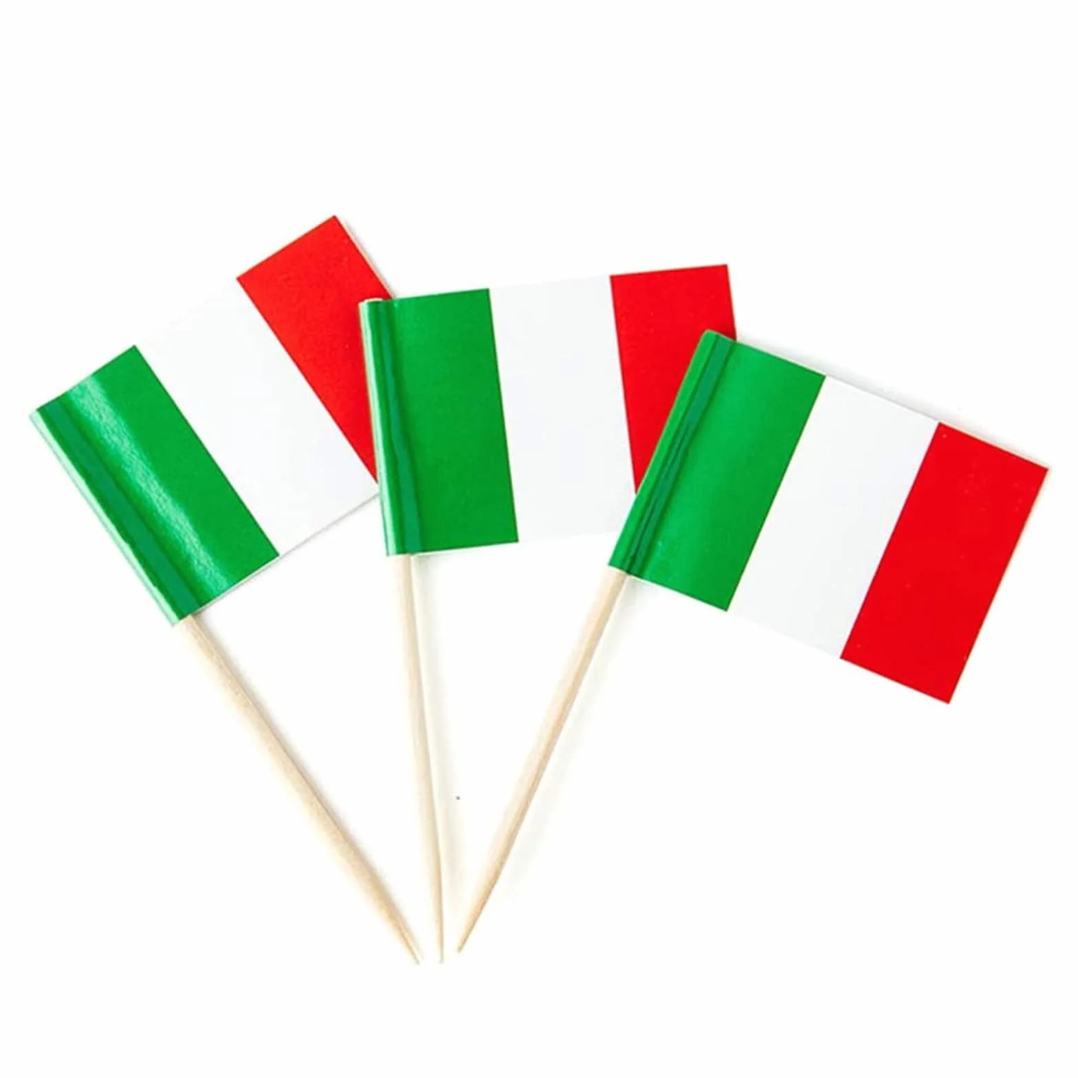 Stuzzicadenti Decorativi Italia 100 Pezzi Bandiera