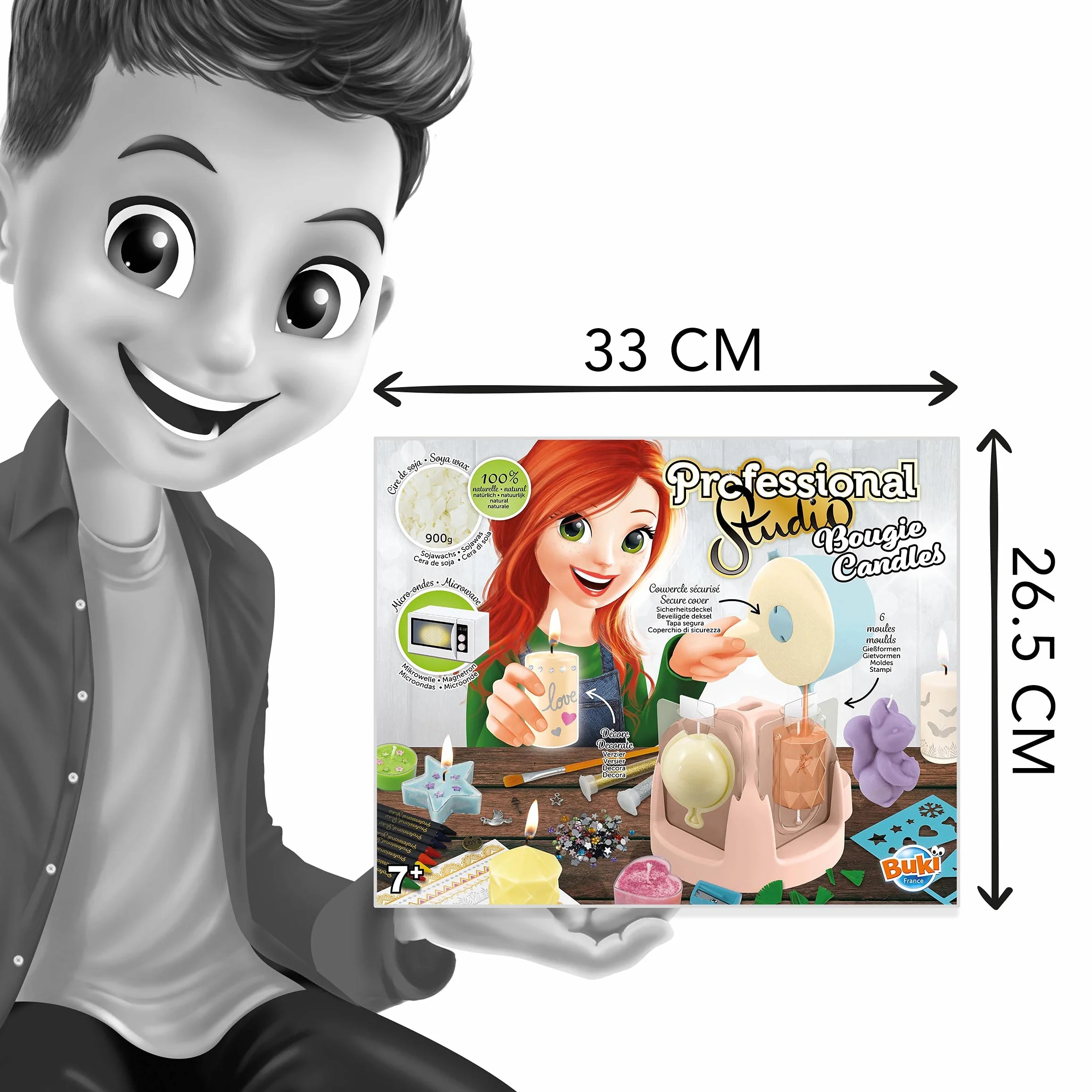 BUKI 5420 Candele professionali da studio multicolore