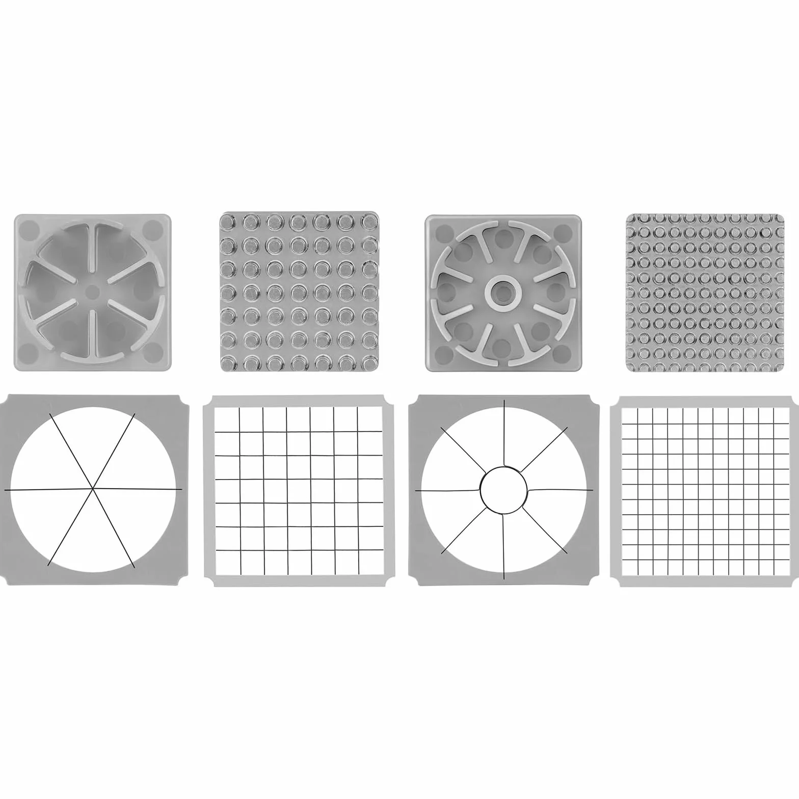 Royal Catering Tagliatutto Manuale (5 Lame) Acciaio Inox, Gomma