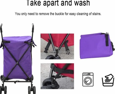 Carrello pieghevole con ruote, compatto, per casse, libri, articoli da giardino, ideale per shopping, viaggi, attività all'aperto