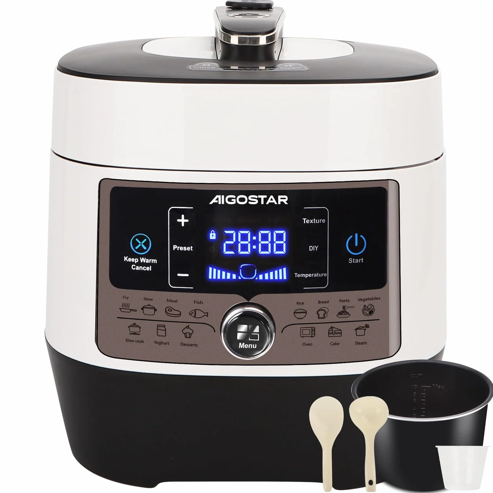 Aigostar Panda Pentola a Pressione Multifunzione 5,5 litri 1000 W 14 Funzioni