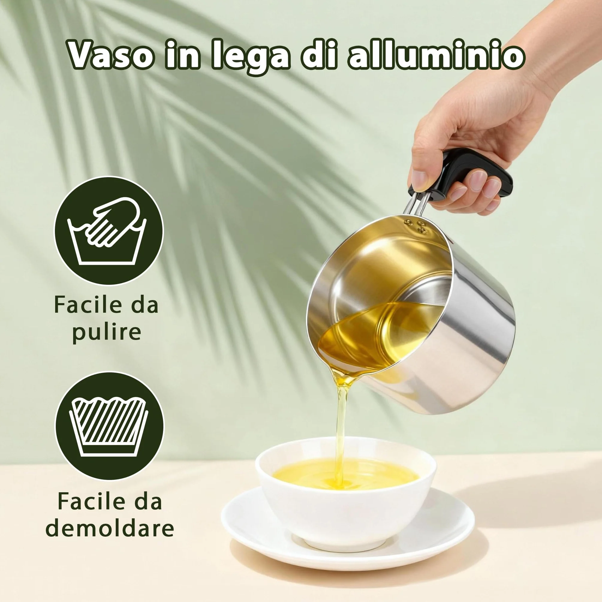 Sciogliera Cera Elettrica 150W con Display LED Digitale, Pentola per Fusione Cera, Stoppini e Cucchiaio