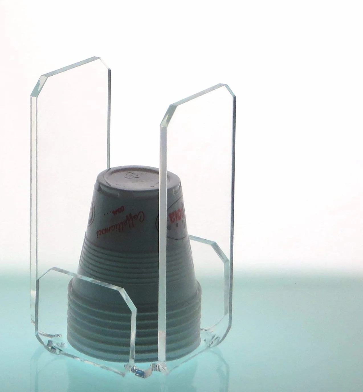 Acrylic Glass Coffee Cup Holder 78x78x127 mm Transparent