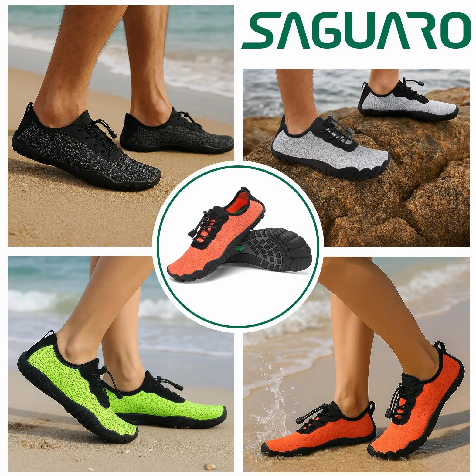 SAGUARO Scarpe da Sport Acquatici Suola Spessa