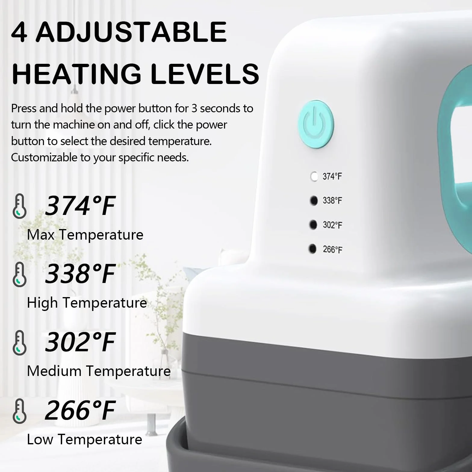 Pressa a Caldo Mini, Macchina per Pressatura Cappelli 4 Livelli Riscaldamento Macchina per Trasferimento Termico con Base Sicurezza Isolata Curva Capace Spegnimento Automatico