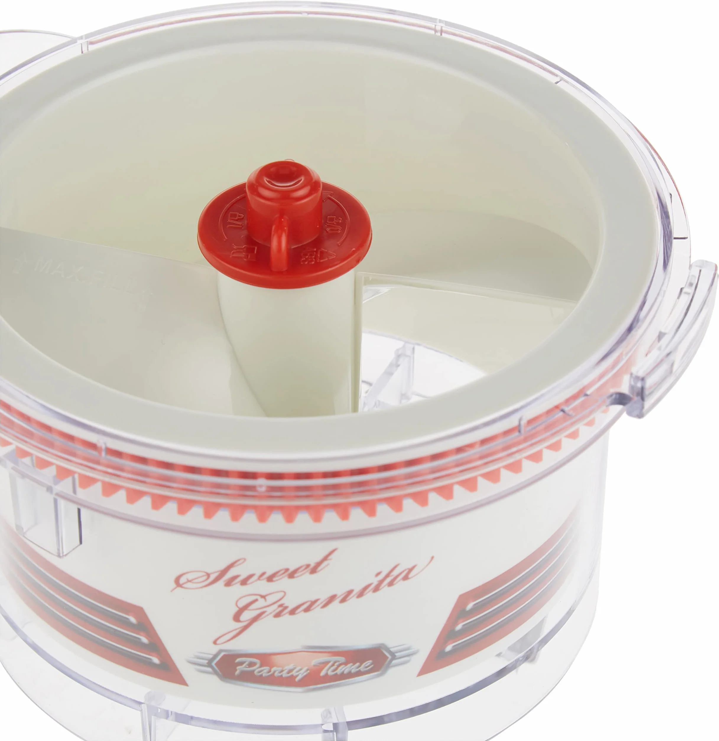 Ariete 78 Sweet Granita Macchina per Granita, Lama Acciaio Inox, Funzione Tritaghiaccio, 30 W, 23x15.5x18.5 cm, Rosso