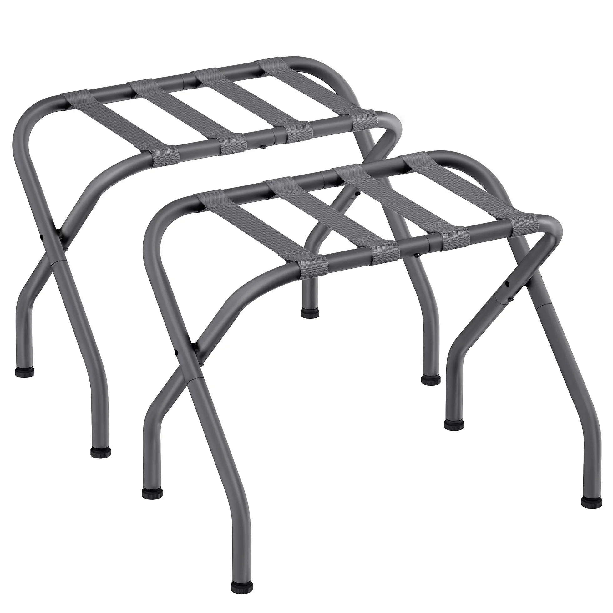 SONGMICS Portapacchi per valigie pieghevole in acciaio, 50 kg, 60x38x50 cm, grigio ardesia