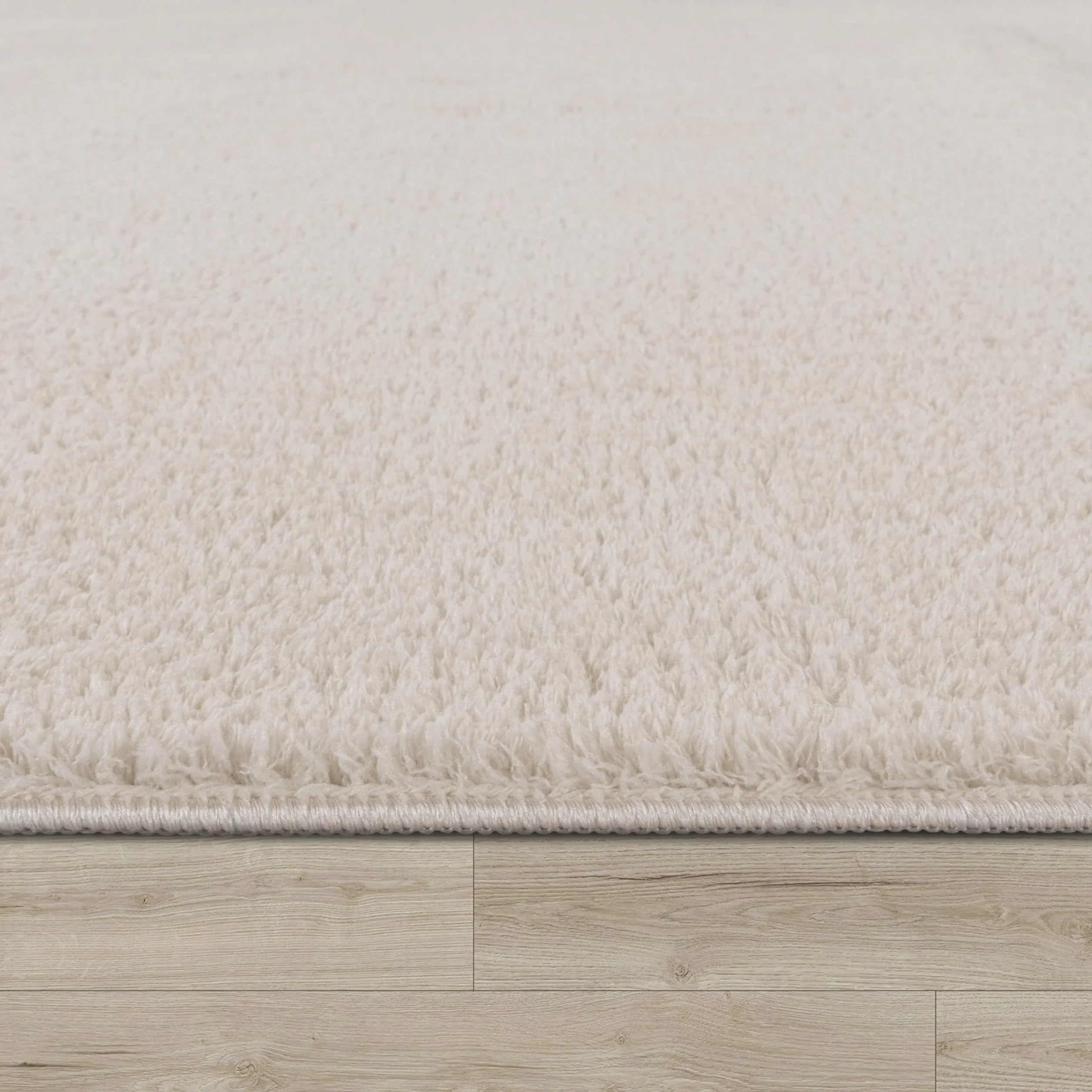Paco Home Tappeto Moderno Lavabile Fluffy Uni Effetto Pelliccia Antiscivolo 240x340 cm Crema