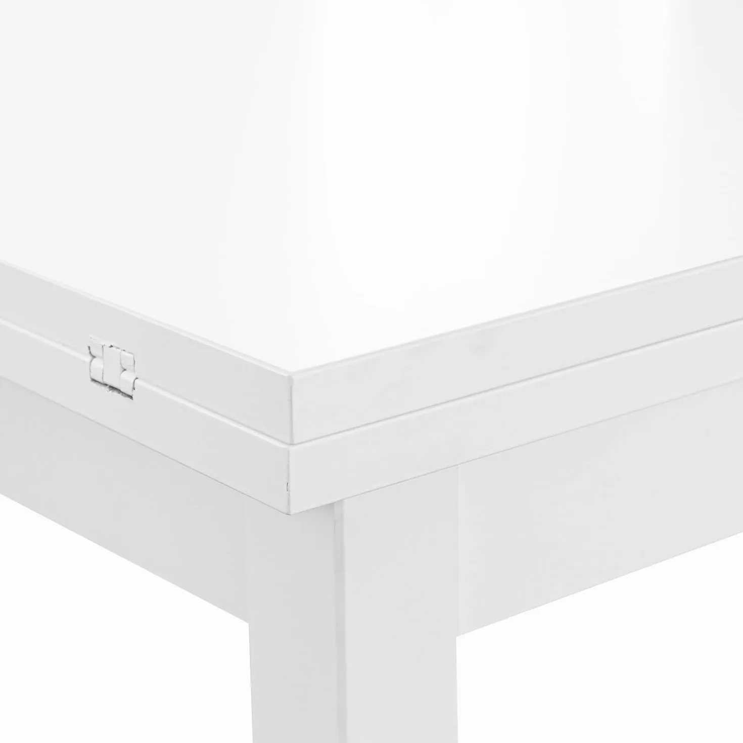 Vicentini arreda TAVOLO IN LEGNO ALLUNGABILE A LIBRO GAMBE TORNITE SHABBY CHIC BIANCO (100x100 (200))