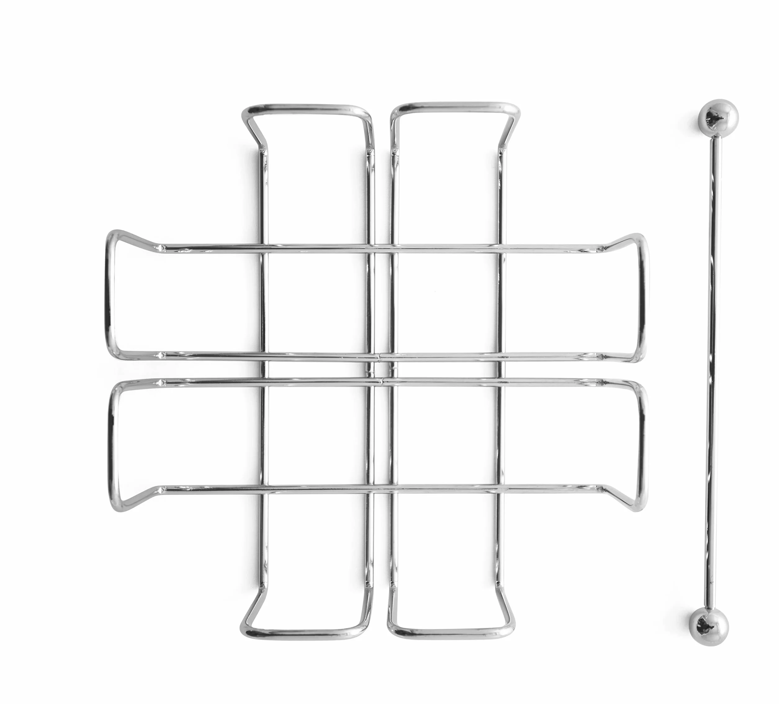 simplywire – Portatovaglioli/Salviette con Barra di Fermo - Acciaio Cromato