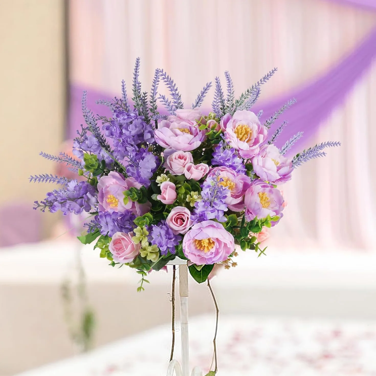Fiori Artificiali Viola di Seta per Cimitero Decorazione Esterni Balcone Giardino