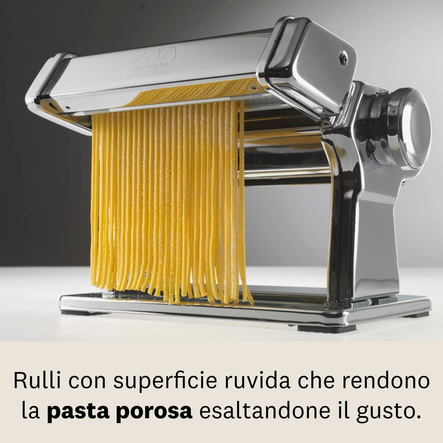 Marcato AC-150-CHI Accessorio Spaghetti Chitarra per Macchina per la Pasta Atlas 150, Acciaio Cromato Argento