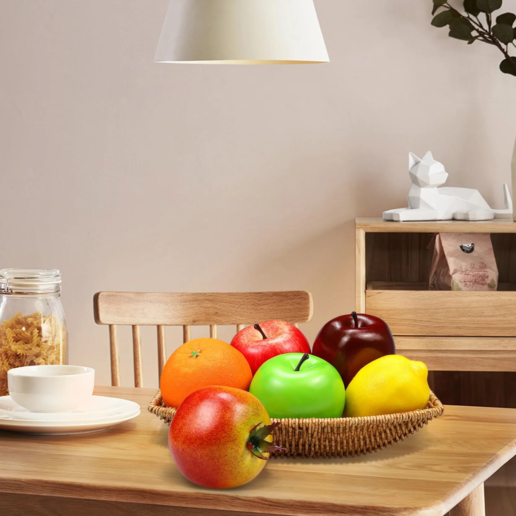 Frutti Finti Decorazione Frutta Artificiale Cucina Ciotola Realistica 6 Pezzi Set