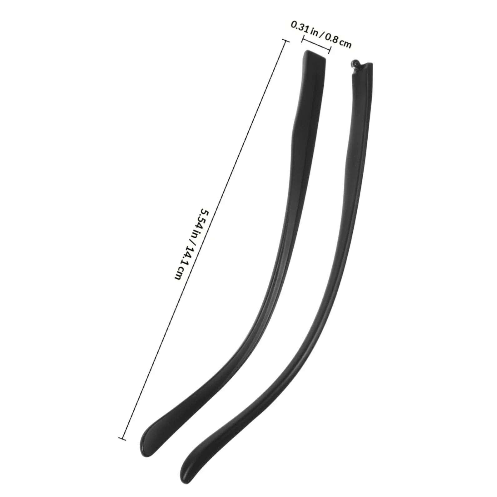 Aste di ricambio per occhiali nero design compatibile