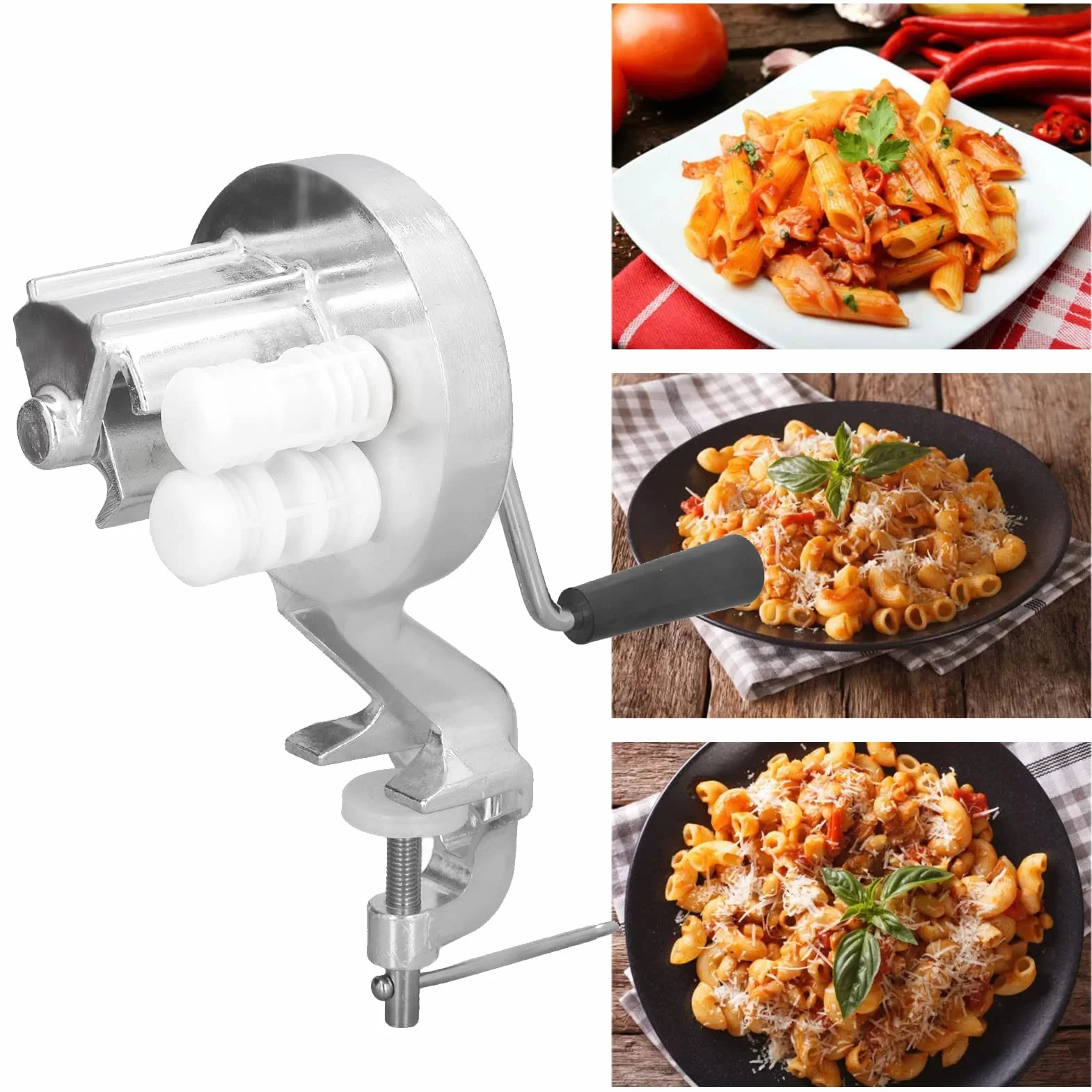 Macchina per Gnocchetti in Acciaio Inossidabile Macchina per Noodle Manuale Pressa a Manovella