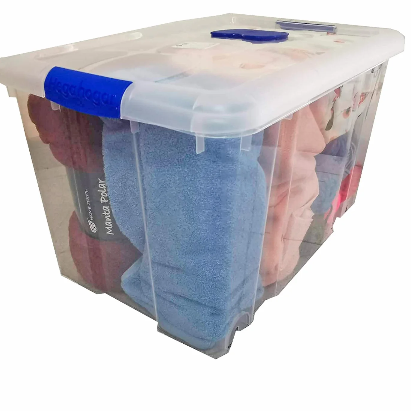 Acan Tradineur - Confezione da 4 Scatole di Archiviazione - Realizzato in plastica - Contenitore per riporre giocattoli, libri, vestiti, coperte - N.º 4-35,7 x 59 x 40,5 cm - 55 litri