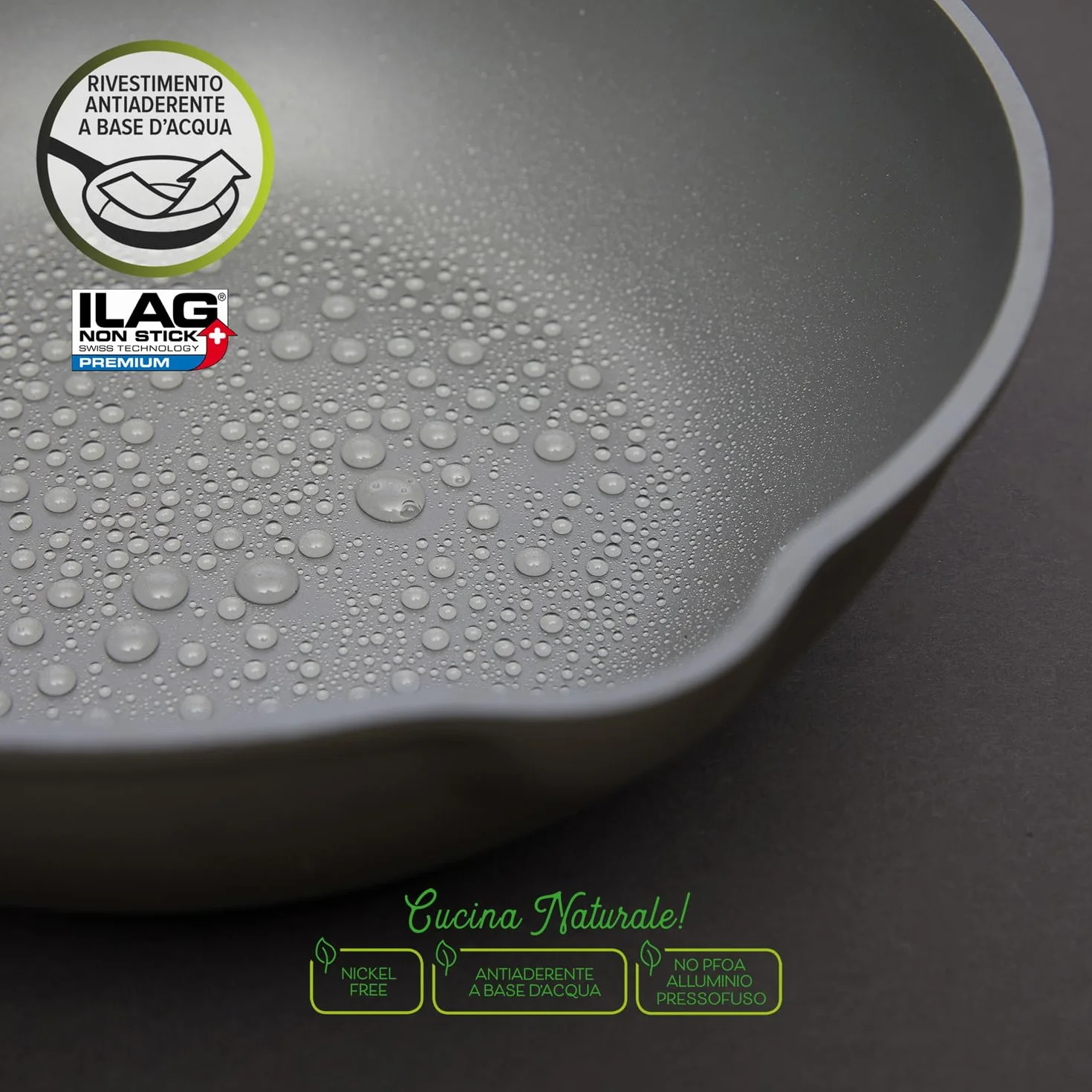 KASANOVA Casseruola Antiaderente vari colori Pot Art con Coperchio Innovativo, casseruola induzione, Ottimale per Stufati e Cotture Lente (Nero, 18 Cm)