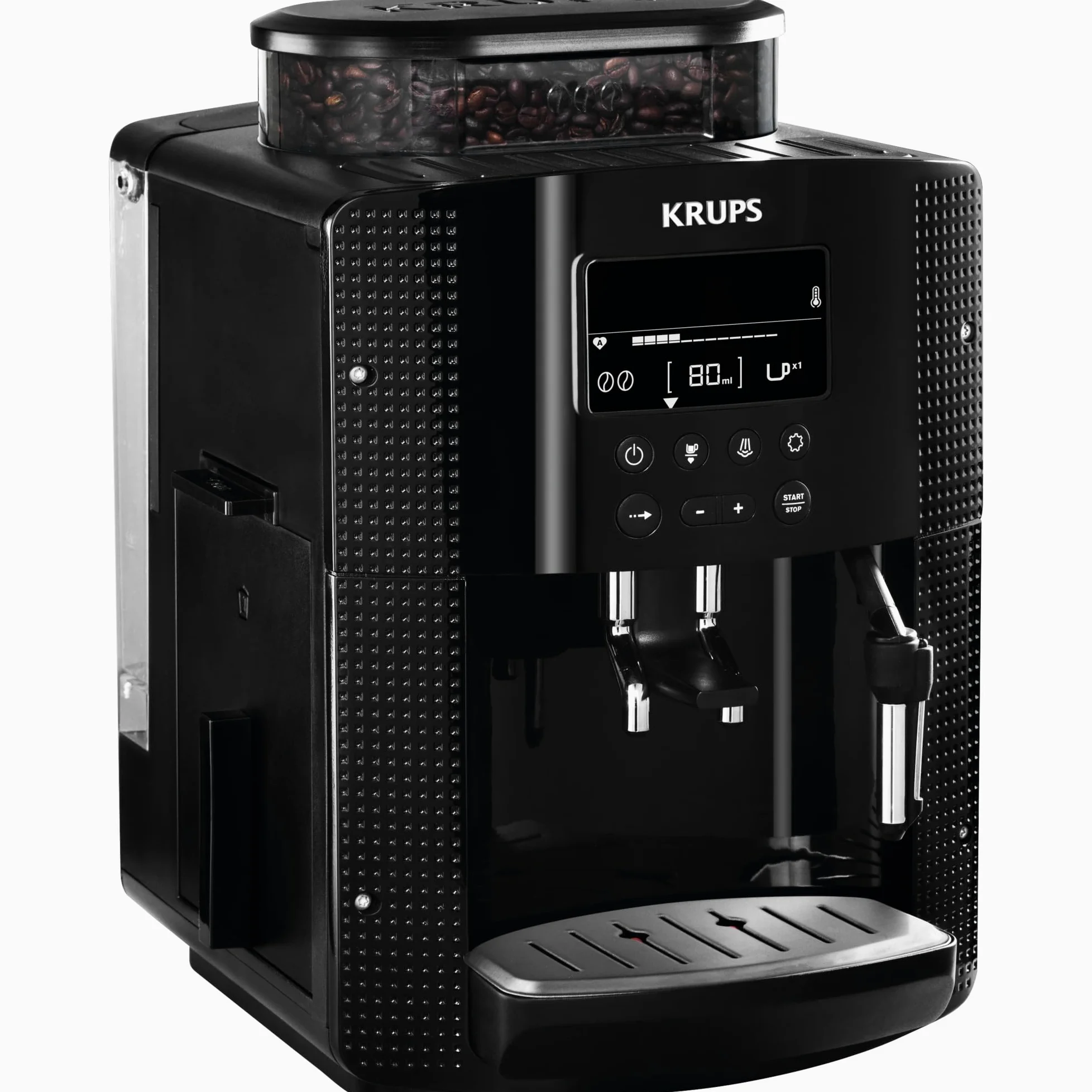Krups EA8150 Essential Macchina da caffè Automatica, Arabica, Display, 1450 W, 1 Decibel, Nero