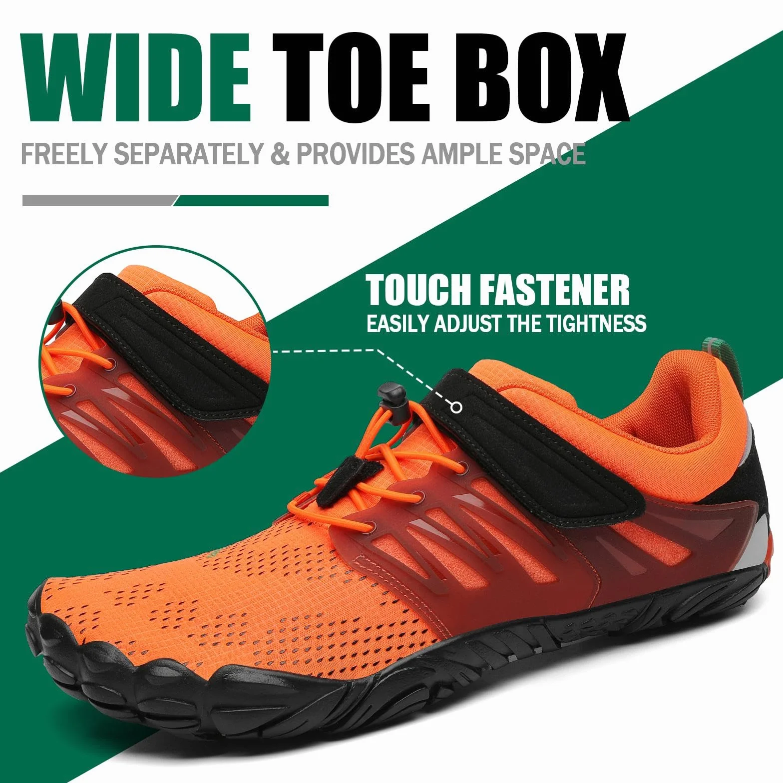 SAGUARO Barefoot Shoes Minimaliste Antiscivolo Trail Running Leggere Dita Gr.36-48 EU