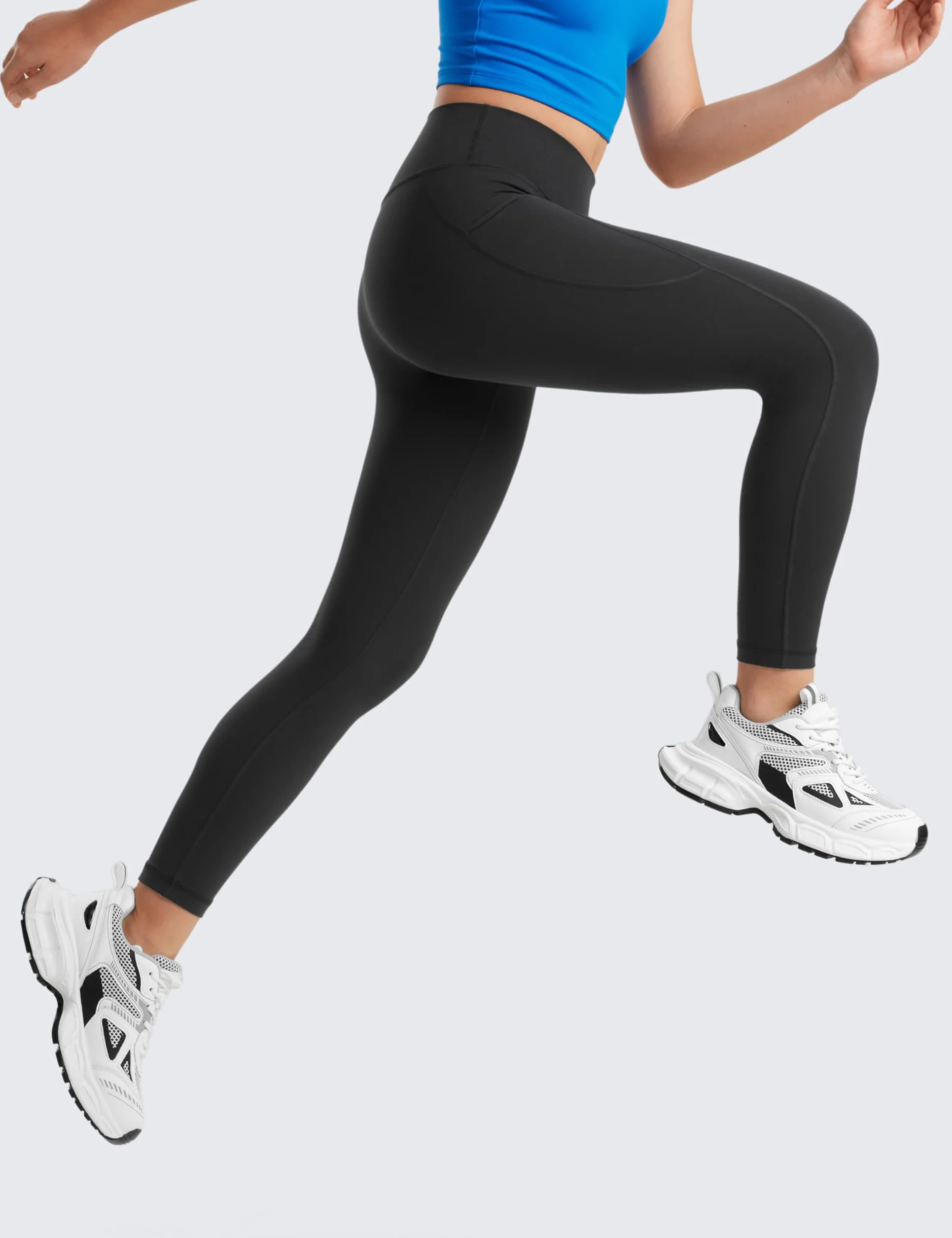 CRZ YOGA Ragazze Butterluxe Leggings con Tasche Atletici Vita Alta Sala Danza Yoga Pantaloni