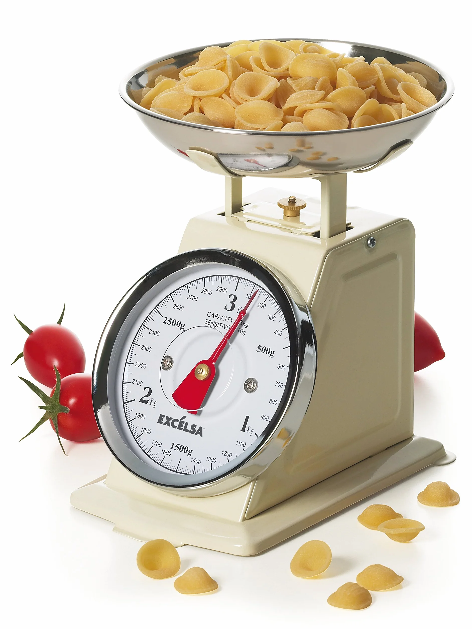 Excelsa Vintage Bilancia Meccanica Acciaio Inox Crema 3 kg/10 g