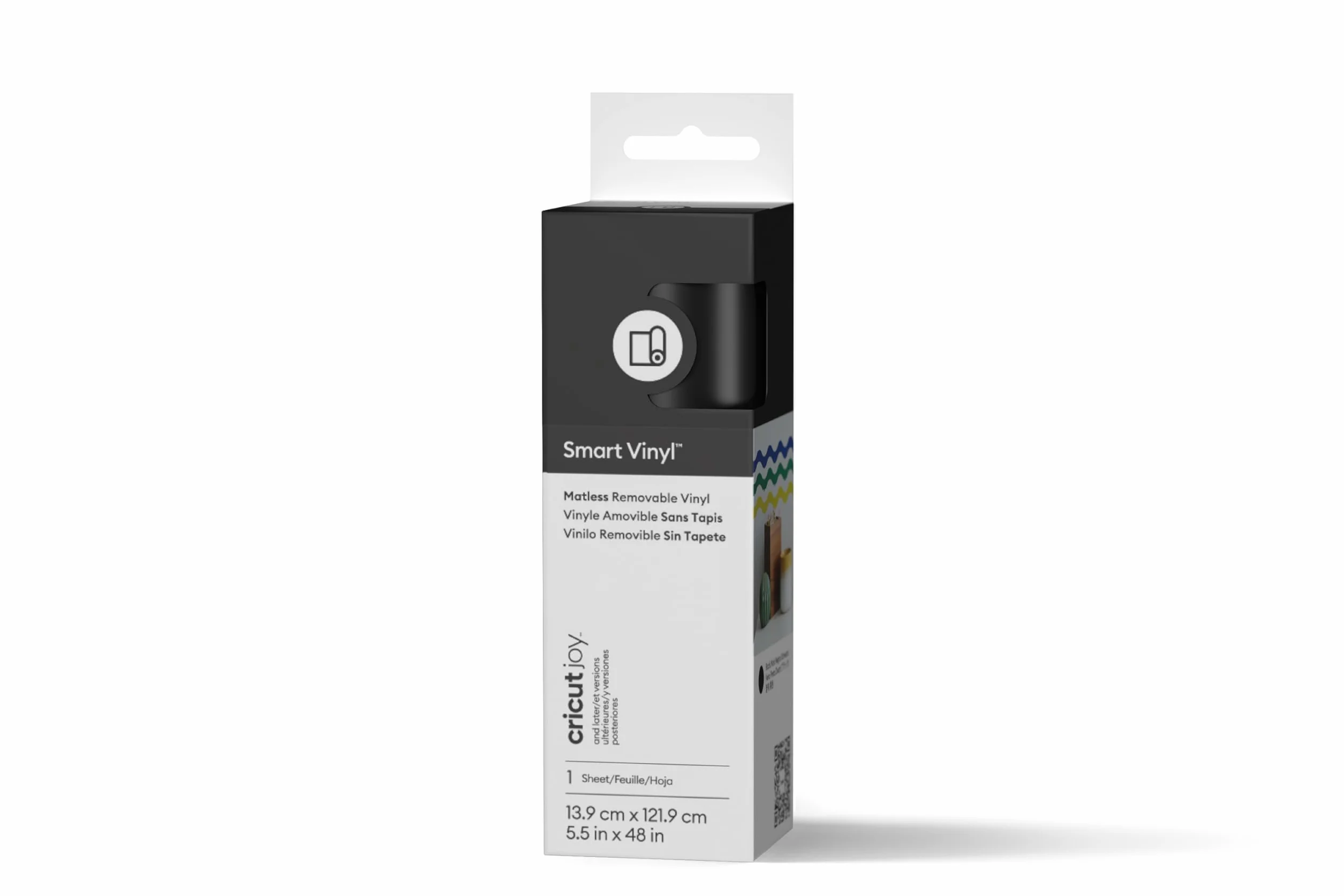 Cricut Smart Vinyl rimovibile Joy 14 x 122 cm 1 foglio nero