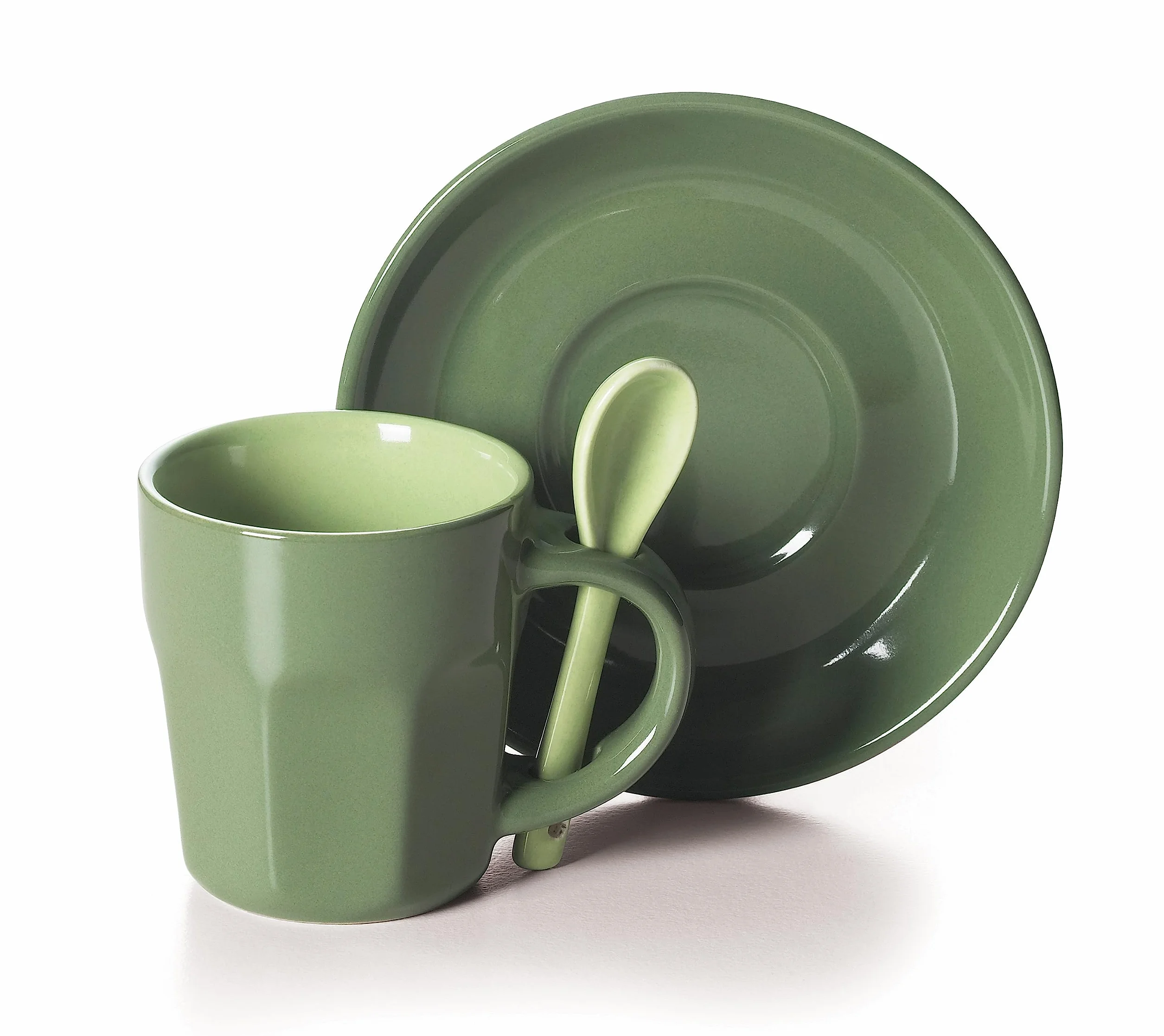 Excelsa Abbraccio Set Tazzine Da Caffè, Ceramica, 6pz, Multicolore, ‎5.5 x 5.5 x 6.5 cm, 1.47 Kg
