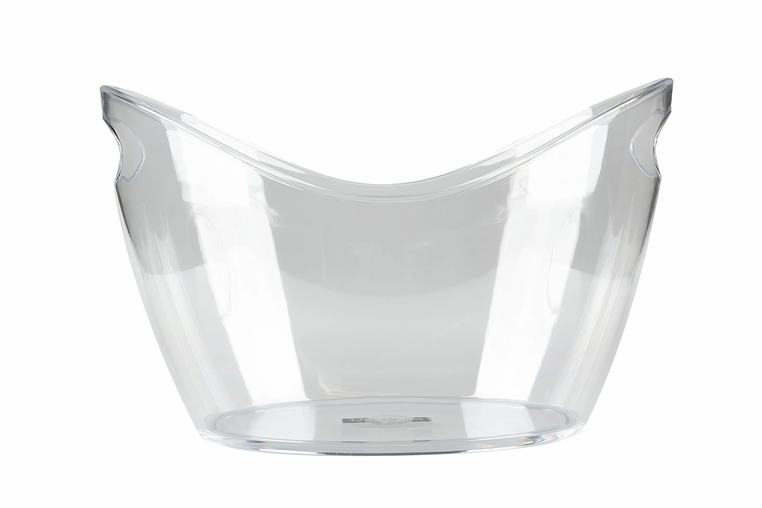 Secchio ghiaccio trasparente | 12L capacità | Manico ergonomico | Anelli salvagoccia integrati | Per vino e bevande | Riutilizzabile e resistente, Trasparente, 40,5 x 29 x 24,5 cm, Plastic