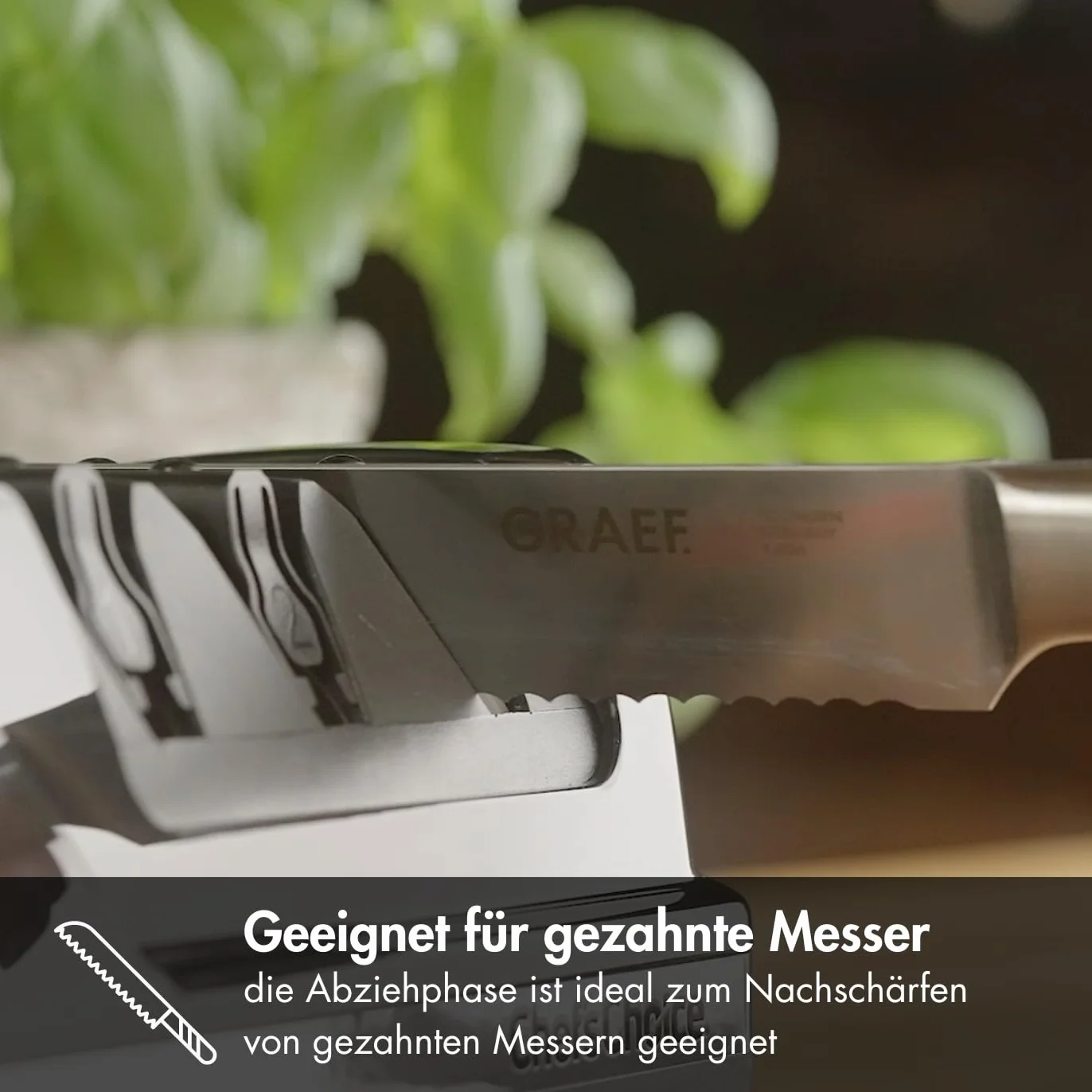 GRAEF CX125 Affilalame elettrico 3 livelli angolo 15° nero