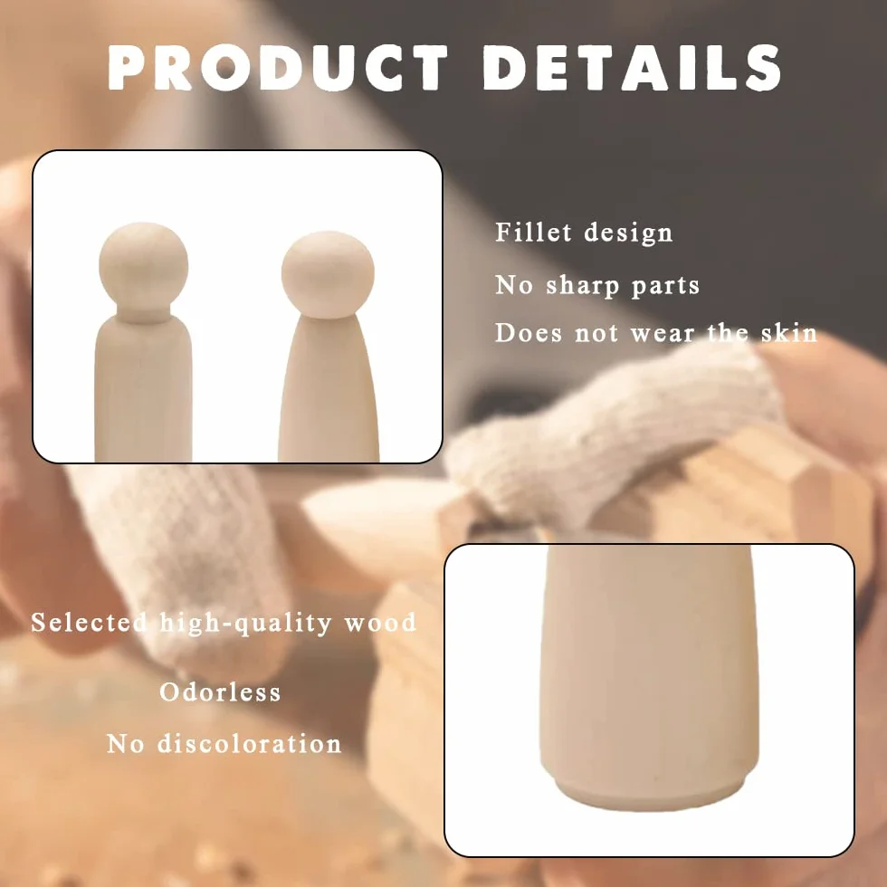 Figure in Legno da Dipingere 30 Pezzi Bambola in Legno da 65 mm Peg Dolls Legno Non Finite Bambole Piolo di Legno Vuoti Persone in Legno Corpi per Fai da Te Decora,Femmina e Maschio