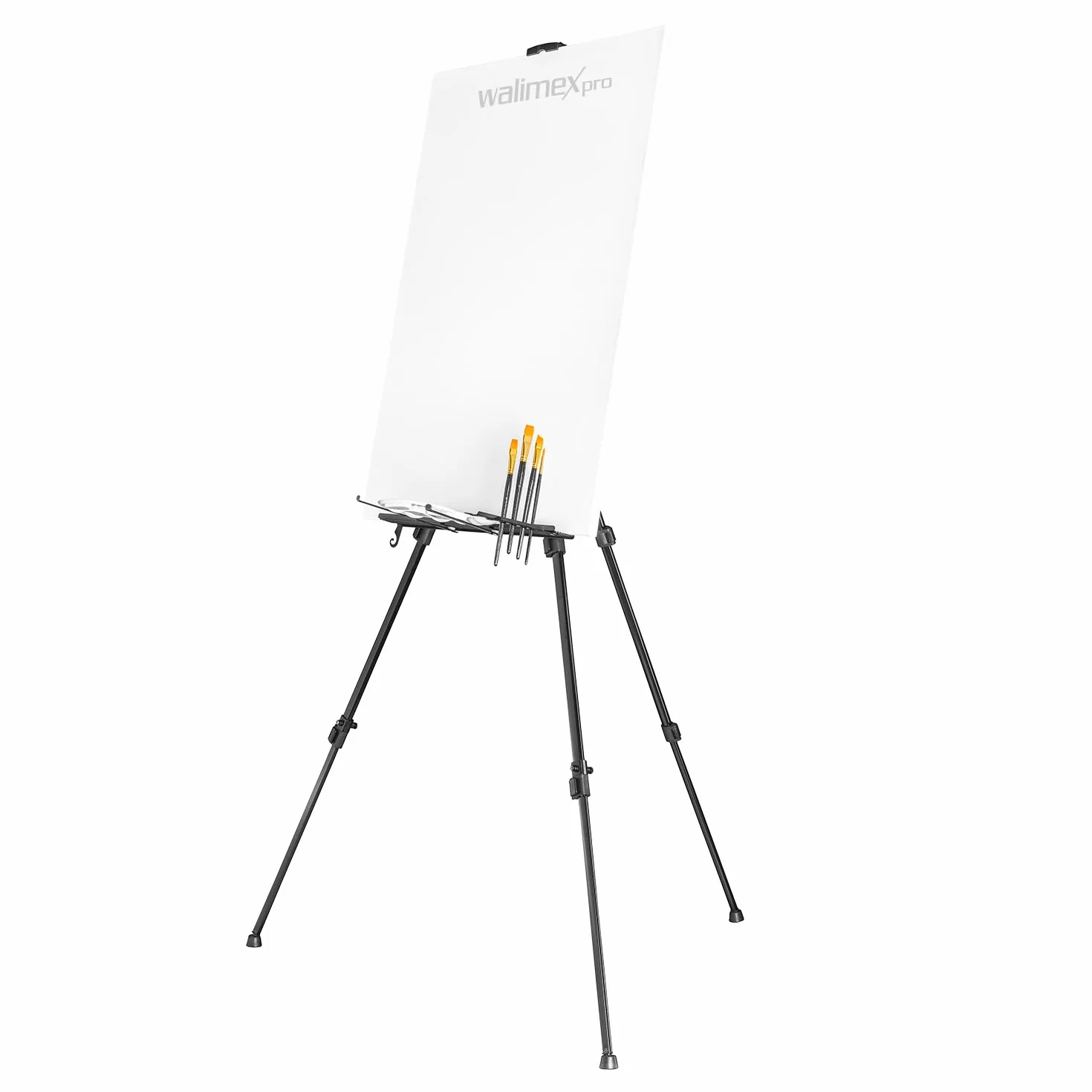 Walimex pro easel XL 60-180cm alluminio cavalletto da studio da tavolo da campo per tele 140x4cm 6kg vassoio supporto colori pennelli borsa